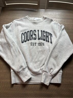 Coors Light Crewneck Sweatshirt in Light Gray